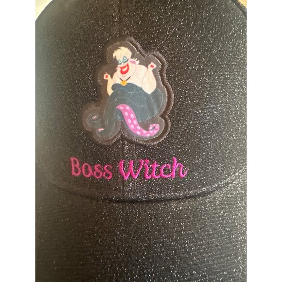 NWT Disney Ursula "Boss Witch" Black Glitter Hat Adjustable - Picture 2 of 7